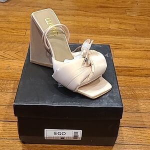 EGO Women's Beige Heeled Sandals